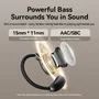 Vention NBSB0 Auriculares Inalámbricos Open Ear con ANC, Bluetooth 5.4, Resistencia al Agua IPX4, Autonomía de 8 Horas, Color Negro